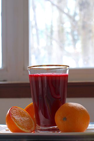عصير شمندر وبرتقال